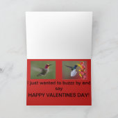 Carte de jour Valentines aux colibris (Intérieur)