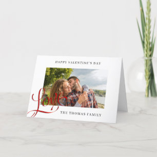 Carte de jour Valentines avec Calligraphie d'amour