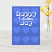 Carte de jour Valentines avec coeur bleu par Jo Im (Fleur jaune)