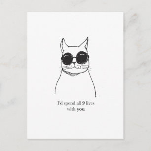Carte de jour Valentines avec jeu de chat