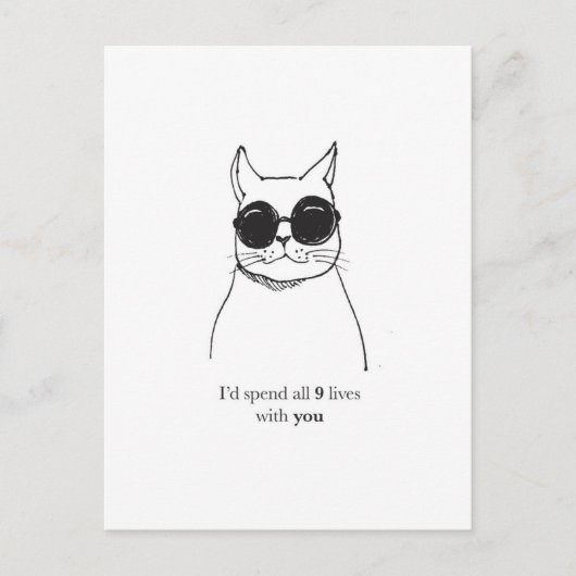 Carte de jour Valentines avec jeu de chat (Devant)