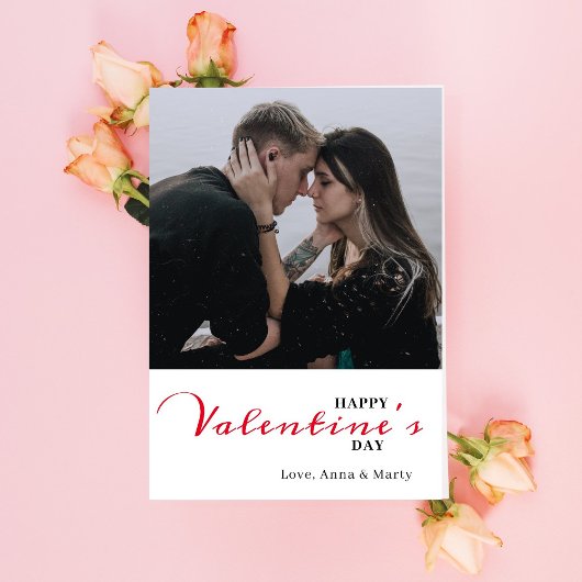 Carte de jour Valentines avec script Valentines