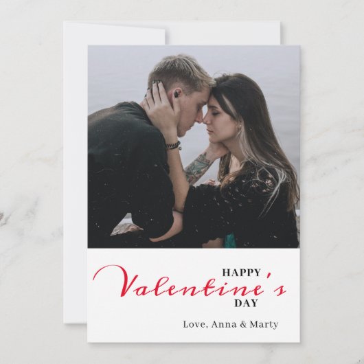 Carte de jour Valentines avec script Valentines (Devant)