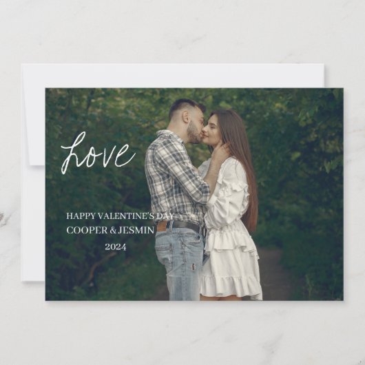 Carte de jour Valentines - Couvert d'Amour, Blanc (Devant)