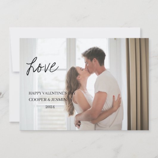 Carte de jour Valentines - Couvert d'amour, foncé (Devant)