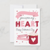 Carte de jour Valentines de la salle de classe au  (Devant)