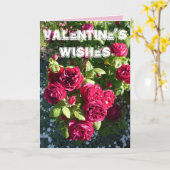 Carte de jour Valentines fleurie du Jardin Rose ro (Fleur jaune)