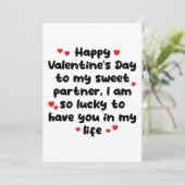 Carte de jour Valentines petit ami petite amie drô (Debout devant)