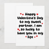 Carte de jour Valentines petit ami petite amie drô (Devant / Derrière)