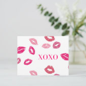 Carte de jour Valetines "XOXO" (Debout devant)