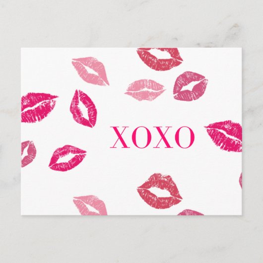 Carte de jour Valetines "XOXO" (Devant)