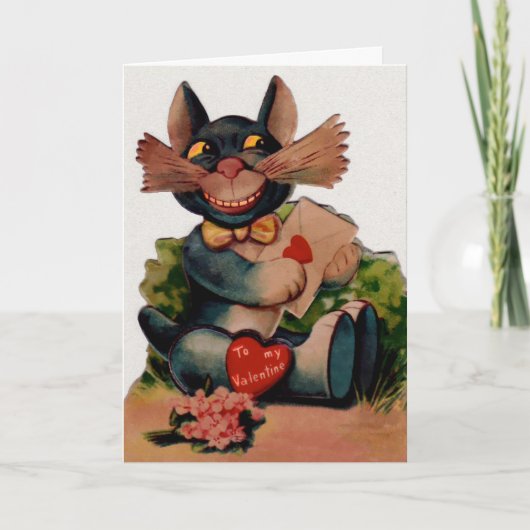 Carte de jour vintage Cat Valentines (Devant)