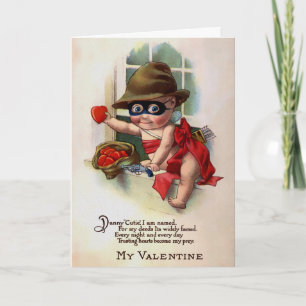 Carte de jour vintage des Valentines victoriennes
