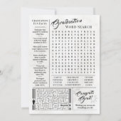 Carte de journal d'annonce de remise de diplôme pe (Dos)