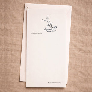 Carte de journal de solitude en art linéaire minim