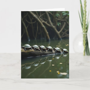 Carte de journal de tortue paisible