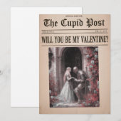 Carte de journal Saint-Valentin - Être ma Valentin (Devant / Derrière)