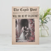 Carte de journal Saint-Valentin - Être ma Valentin (Debout devant)