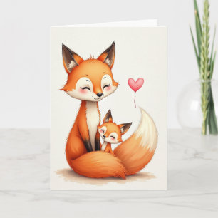 Carte de journee de la famille Fox aimante