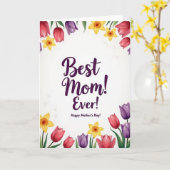 Carte de Journee Meilleure Maman (Fleur jaune)