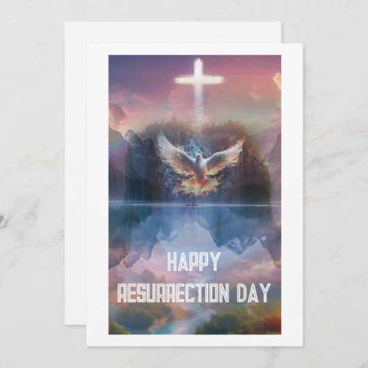 Carte de Joyeuse Fête de Résurrection (Devant / Derrière)