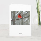 Carte de Joyeuses Fêtes (Cardinal Rouge) (Dos)