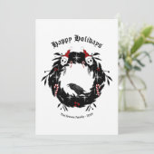 Carte de Joyeuses Fêtes de Noël gothique (Debout devant)