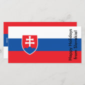 Carte de Joyeuses Fêtes de Slovaquie (Devant / Derrière)