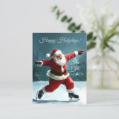 Carte de Joyeuses Fêtes. Noël  (Debout devant)