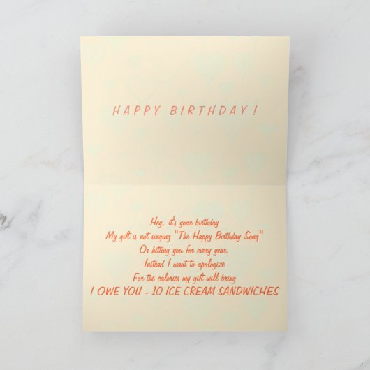 Carte de joyeux anniversaire (Intérieur)