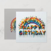 Carte de Joyeux Anniversaire (Devant / Derrière)