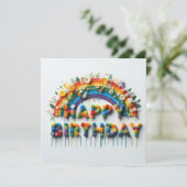 Carte de Joyeux Anniversaire (Debout devant)