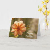 Carte de Joyeux Anniversaire (Fleur jaune)