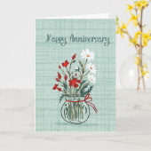 Carte de Joyeux Anniversaire (Fleur jaune)