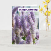 Carte de Joyeux Anniversaire (Fleur jaune)