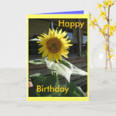 Carte de joyeux anniversaire (Fleur jaune)