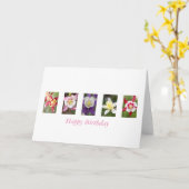 Carte de joyeux anniversaire (Fleur jaune)