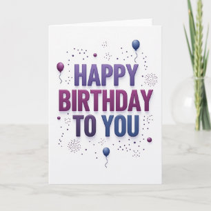 Carte de joyeux anniversaire à dégradé