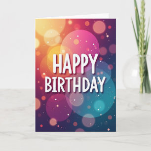 Carte de joyeux anniversaire à dégradé vibrant