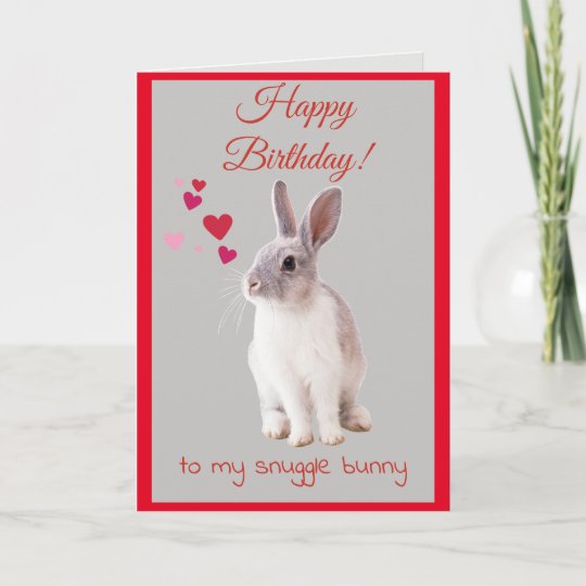 Carte De Joyeux Anniversaire A Mon Lapin De Calin Zazzle Be