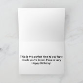 Carte de joyeux anniversaire au-dessus de carte (Intérieur)