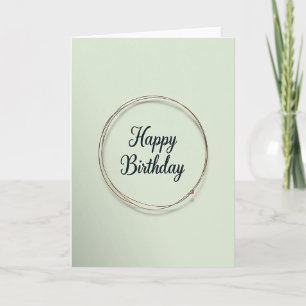 Carte de Joyeux Anniversaire avec Anneau Métalliqu