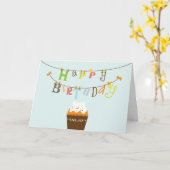 Carte de Joyeux Anniversaire avec Chaîne de Caract (Fleur jaune)