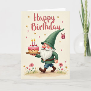 Carte de Joyeux Anniversaire avec Gâteau