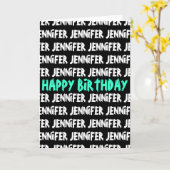 Carte de joyeux anniversaire avec le nom (Fleur jaune)