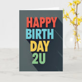 Carte de joyeux anniversaire avec texte coloré (Fleur jaune)