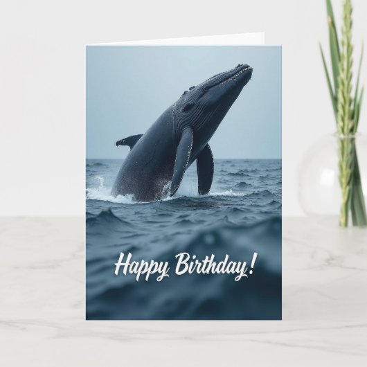 Carte de joyeux anniversaire Baleine (Devant)