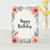 Carte de Joyeux Anniversaire Botanique (Fleur jaune)