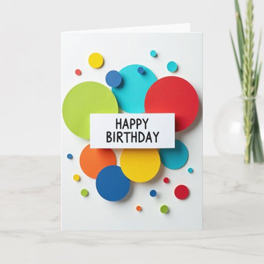 Carte de joyeux anniversaire concentrique (Devant)