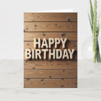 Carte de Joyeux Anniversaire Crème